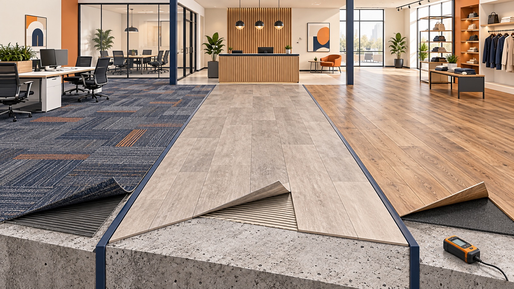 Commercial Flooring Cost: LVT, Carpet Tile and Laminate
